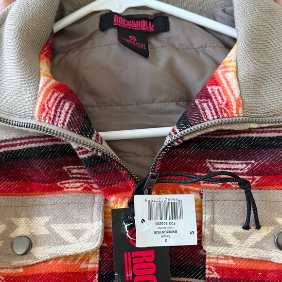 Rock & Roll Denim Bomber Jacket NWT - Picture 2 of 2